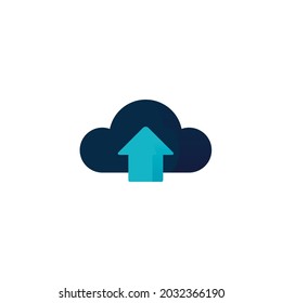 cargar en el icono del vector de nube