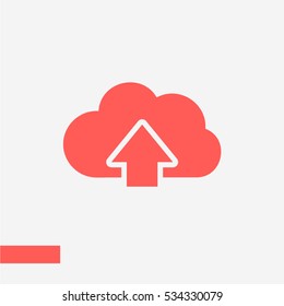 upload on cloud vector icon