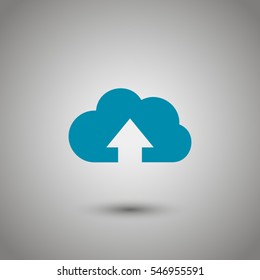 Upload On Cloud Vector Icon