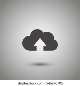 upload on cloud vector icon