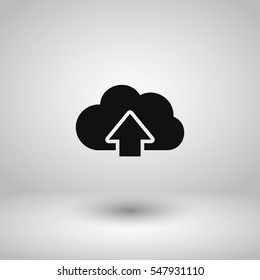upload on cloud vector icon