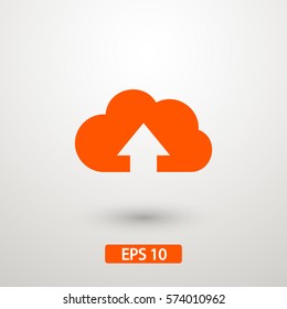 Upload On Cloud Vector Icon