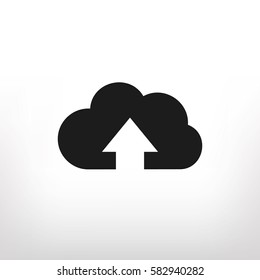 upload on cloud vector icon