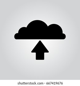 upload on cloud vector icon