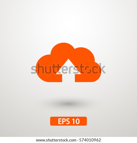 upload on cloud vector icon