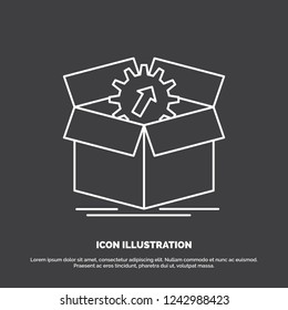 upload, performance, productivity, progress, work Icon. Line vector symbol for UI and UX, website or mobile application