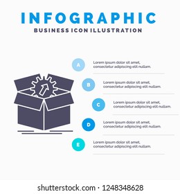 upload, performance, productivity, progress, work Infographics Template for Website and Presentation. GLyph Gray icon with Blue infographic style vector illustration.