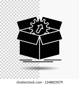 upload, performance, productivity, progress, work Glyph Icon on Transparent Background. Black Icon