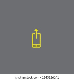 Upload phone vector icon