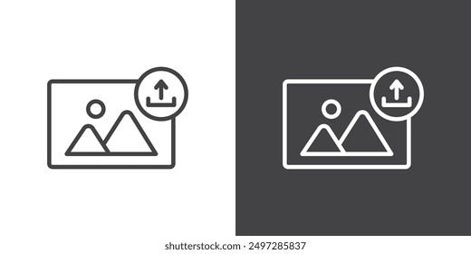 Upload photo icon vector logo set collection for web app ui