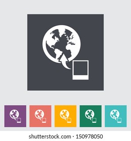 Upload photo. Single icon. Vector illustration.