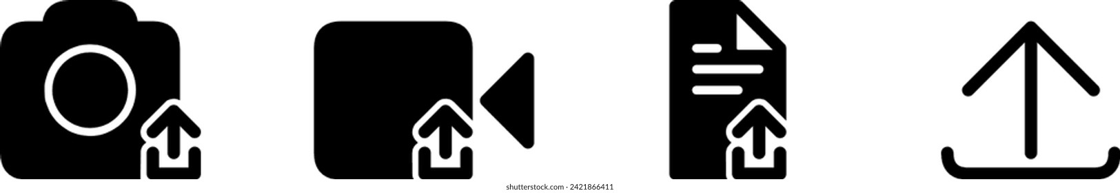 upload photo, video, document, upload icon button
