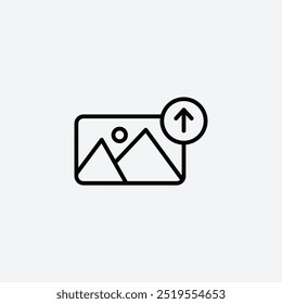 Icono de Vector Cargar fotolina. EPS 10