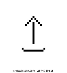 upload pixel icon vector design with trendy style