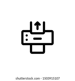 Upload Print File Icon Outline Vector