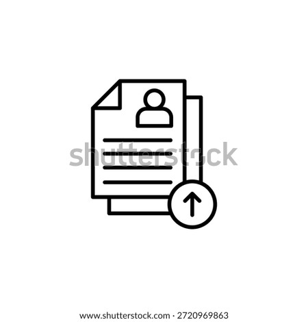Upload Profile Icon, Modern Resume Data, User Document