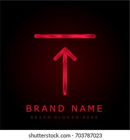 Upload red chromium metallic logo