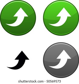 Runde Tasten hochladen. Schwarzes Symbol im Lieferumfang enthalten.