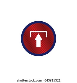 upload round glossy icon button