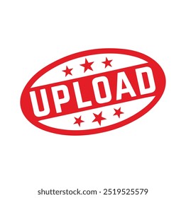 upload Rubber stamp design. VECTOR ILLUSTRATION.