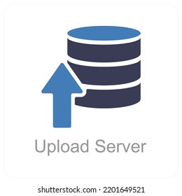 Upload Server and upload icon concept