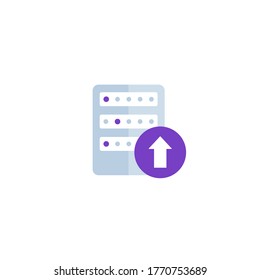 upload to server, vector flat icon