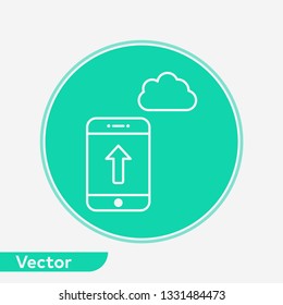 Upload server vector icon sign symbol