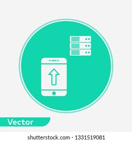 Upload server vector icon sign symbol