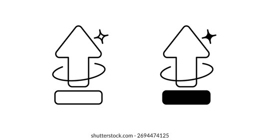 Upload set icon with white background vector stock illustration