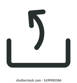 upload and share - minimal line web icon. simple vector illustration. concept for infographic, website or app.