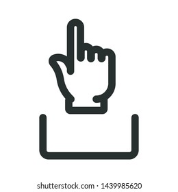 upload and share - minimal line web icon. simple vector illustration. concept for infographic, website or app.