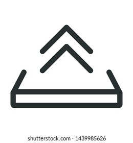 upload and share - minimal line web icon. simple vector illustration. concept for infographic, website or app.