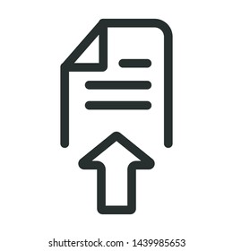 upload and share - minimal line web icon. simple vector illustration. concept for infographic, website or app.