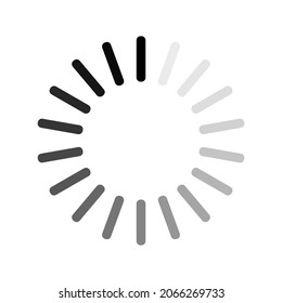Cargar un cartel. Icono de descarga. El sistema de carga. Cargando datos. Panel de descarga. Ordenador congelado. Gris sobre fondo blanco.Ilustración vectorial.
