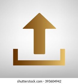 Upload sign. Flat style icon