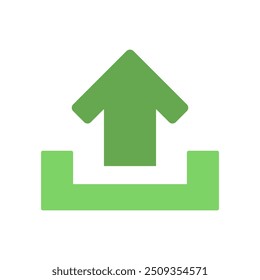 Upload sign icon illustrated on background
