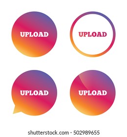Upload sign icon. Load symbol.