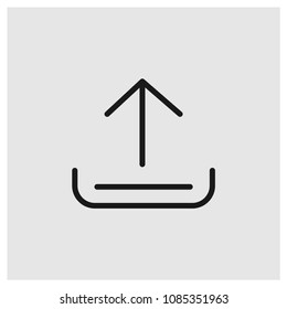 Upload sign icon in trendy flat style isolated on grey background, modern symbol vector illustration for web