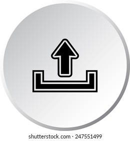 Upload sign icon, vector illustration. Flat design style 