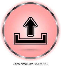 Upload sign icon, vector illustration. Flat design style 