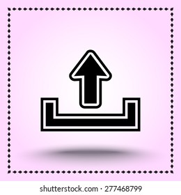 Upload sign icon, vector illustration. Flat design style 