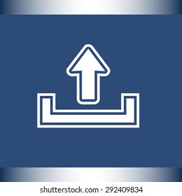 Upload sign icon, vector illustration. Flat design style 