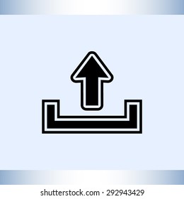 Upload sign icon, vector illustration. Flat design style 
