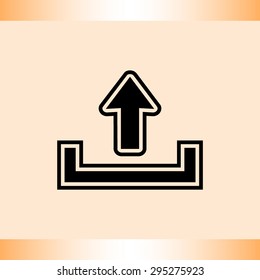 Upload sign icon, vector illustration. Flat design style 