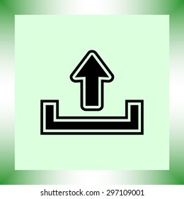 Upload sign icon, vector illustration. Flat design style 
