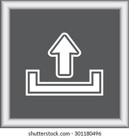 Upload sign icon, vector illustration. Flat design style 