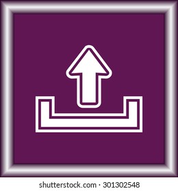 Upload sign icon, vector illustration. Flat design style 