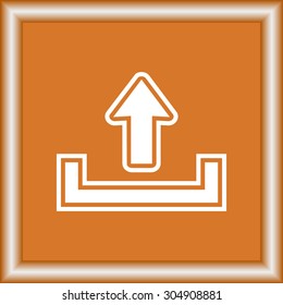 Upload sign icon, vector illustration. Flat design style 