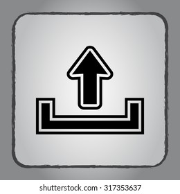 Upload sign icon, vector illustration. Flat design style 