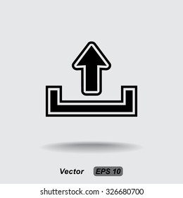Upload sign icon, vector illustration. Flat design style 